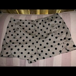 Beige Polka Dot Shorts